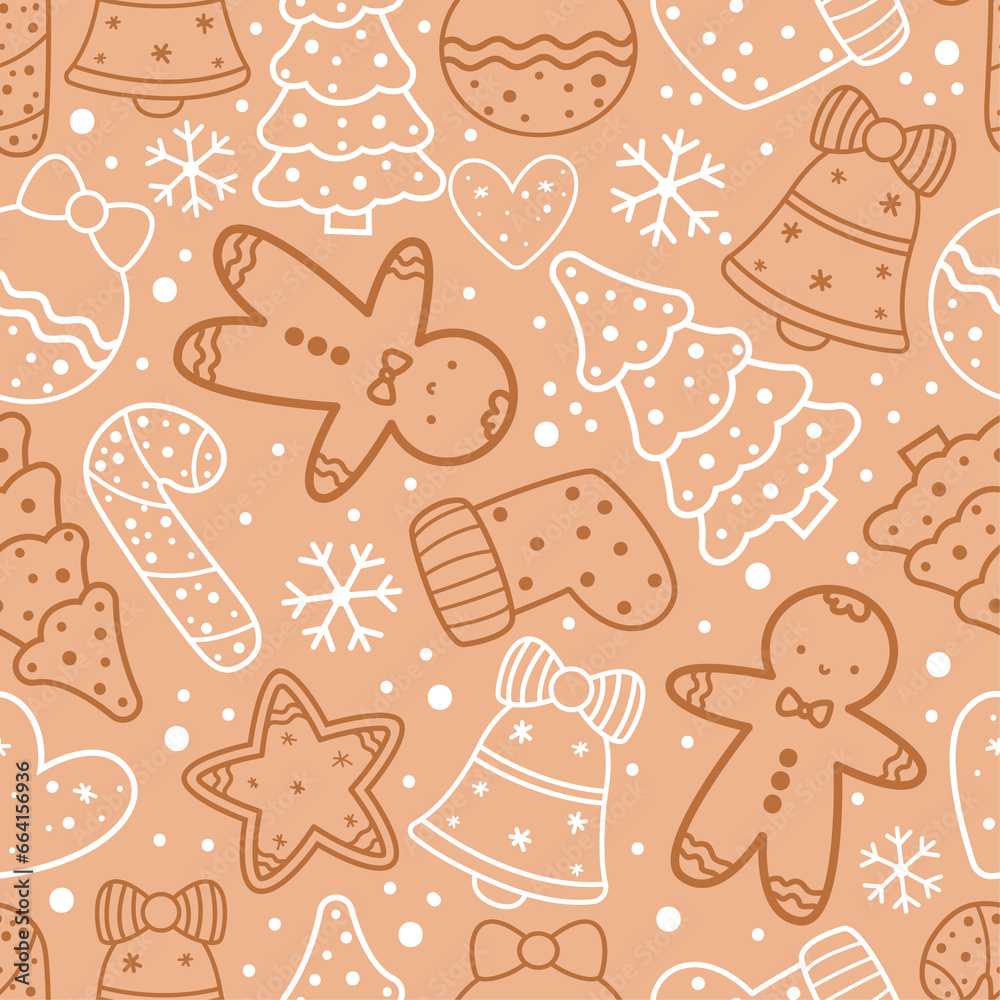 Festive Christmas Seamless Pattern Illustration Festive Christmas Seamless Pattern Illustration