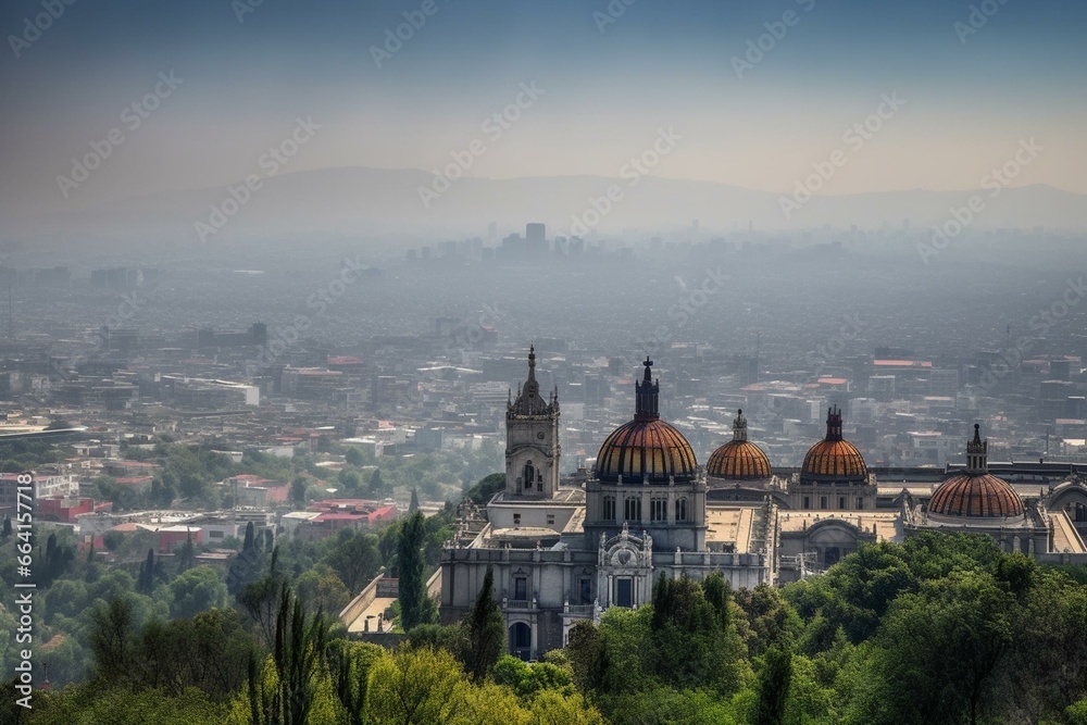 A breathtaking view of Mexico City. Generative AI