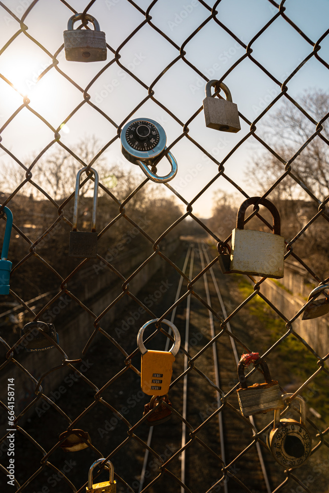 Close locks on bridges mean friendship and love. Close locks on bridges mean friendship and love.