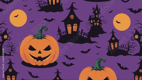 halloween background with pumpkins