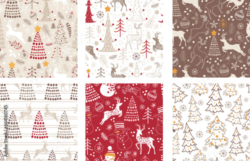 Festive Christmas Seamless Pattern Illustration