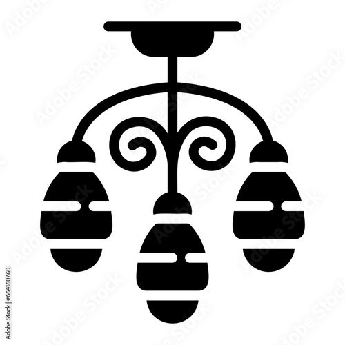 ceiling lamp Solid icon