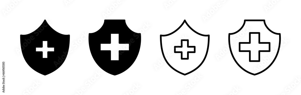 Obraz premium Health insurance icon vector. medical insurance icon