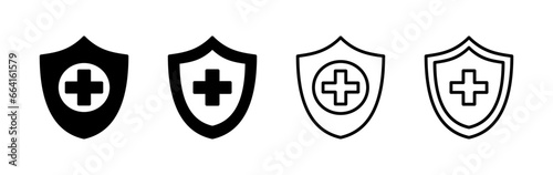 Health insurance icon vector. medical insurance icon