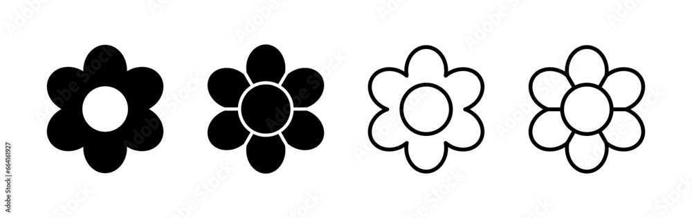 Flower icon vector. floral icon. flower logo Flower icon vector. floral icon. flower logo
