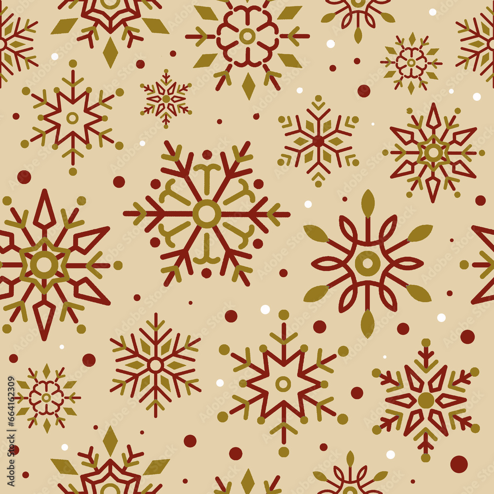 Festive Christmas Seamless Pattern Illustration Festive Christmas Seamless Pattern Illustration