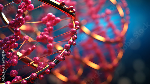 Colored Genetic Code DNA Molecule Structure photo