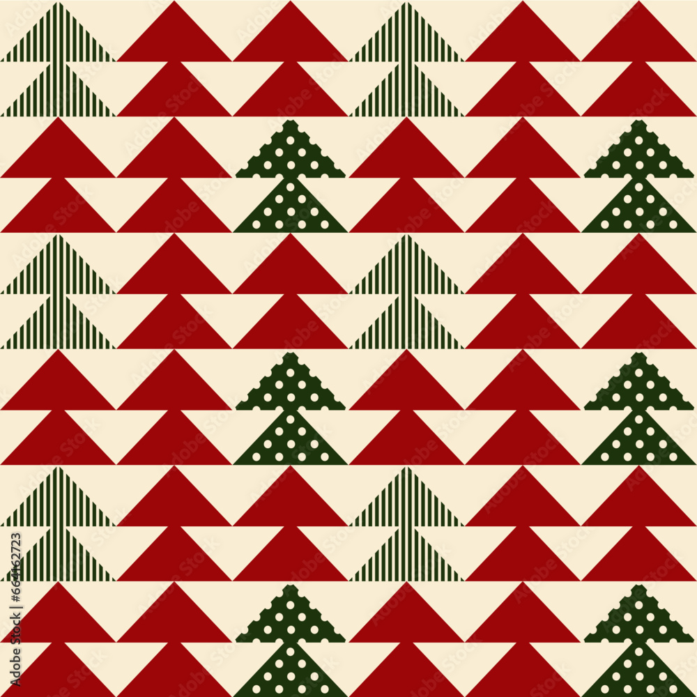 Festive Christmas Seamless Pattern Illustration Festive Christmas Seamless Pattern Illustration