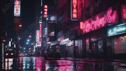 Neon Nocturne A Gritty Tale in the City's Shadows - Generative AI