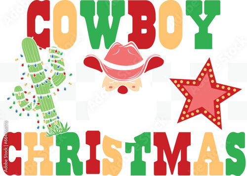 Western Christmas Sublimation Illustration
