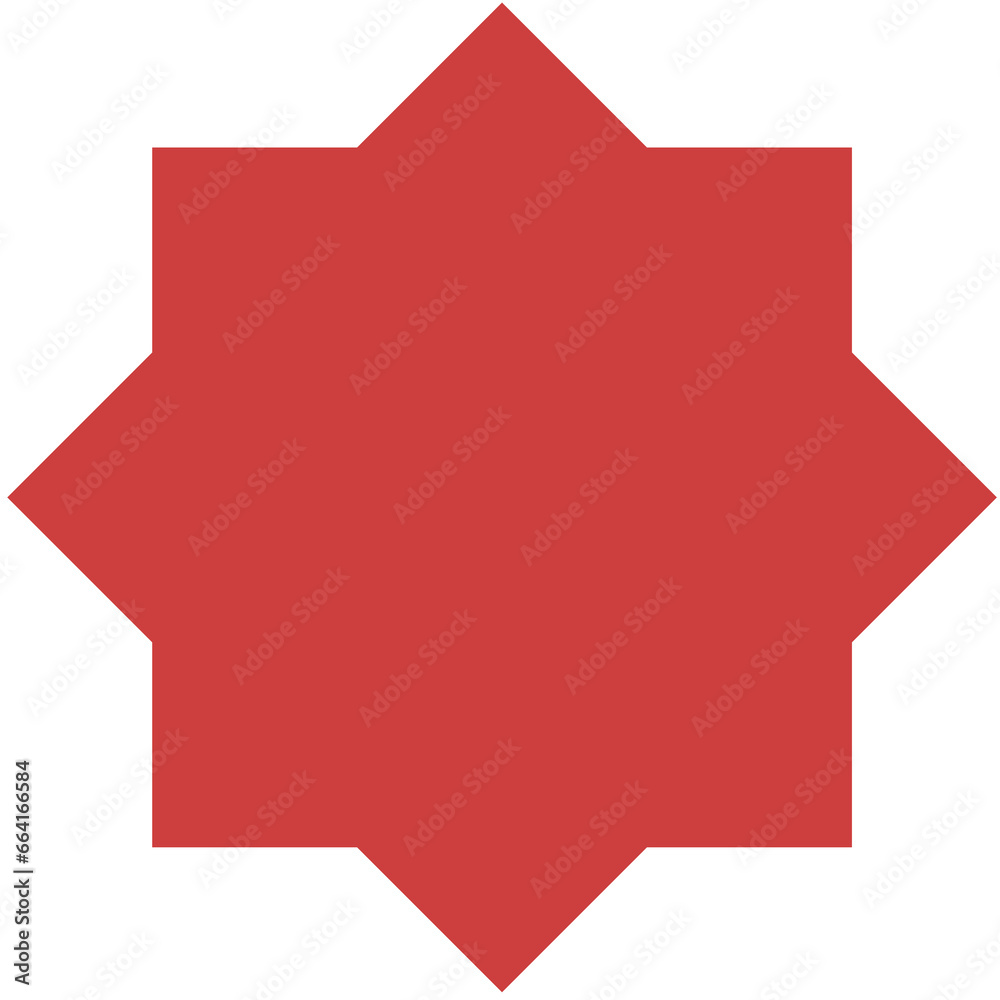 Digital png illustration of red star made with two squares on transparent background Digital png illustration of red star made with two squares on transparent background