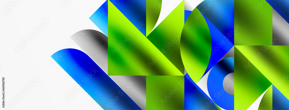 Artistic arrangement of triangles, lines, and circular elements in a mesmerizing geometric mosaic pattern, offering a visually dynamic and captivating composition Artistic arrangement of triangles, lines, and circular elements in a mesmerizing geometric mosaic pattern, offering a visually dynamic and captivating composition