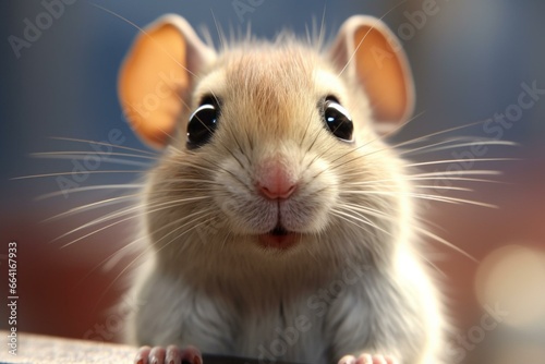 close-up of an adorable rodent. Generative AI