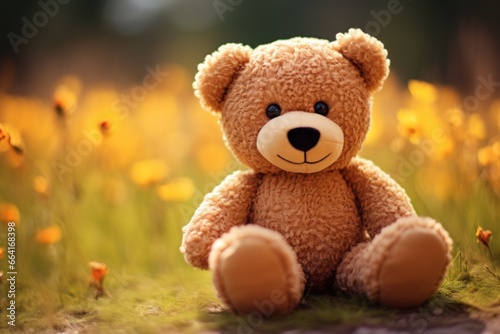 Photo of teddy bear wearing a cheerful smile © Nijieimu