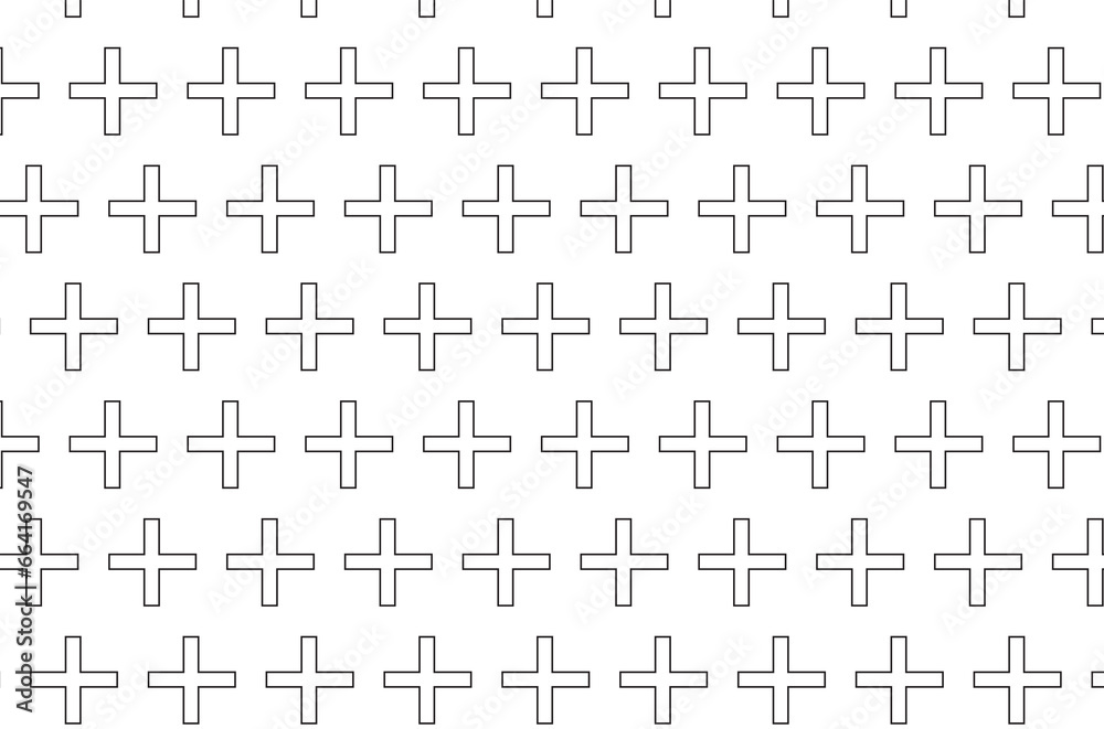 Digital png photo of black pattern of repeated crosses on transparent background Digital png photo of black pattern of repeated crosses on transparent background