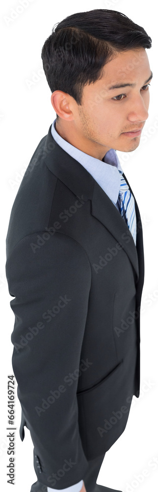 Digital png photo of biracial businessman standing on transparent background Digital png photo of biracial businessman standing on transparent background