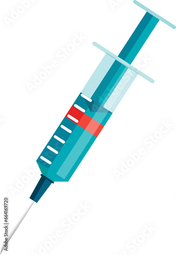 Digital png illustration of syringe with needle on transparent background