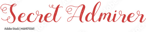 Digital png illustration of secret admirer text on transparent background