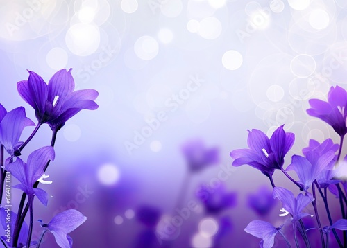  Abstract spring background with purple flowers. © ABGoni