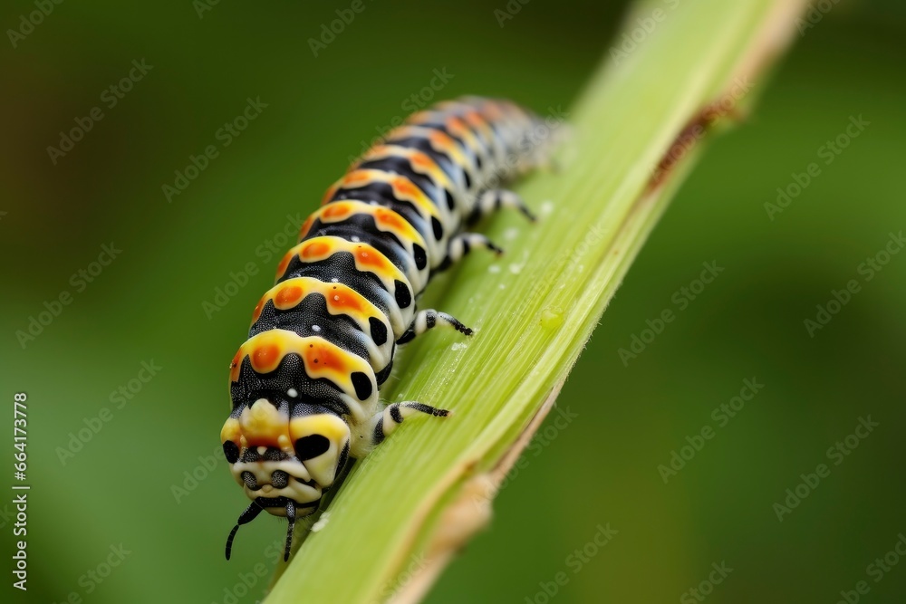 Caterpillar dovetail butterfly. Stock Illustration | Adobe Stock