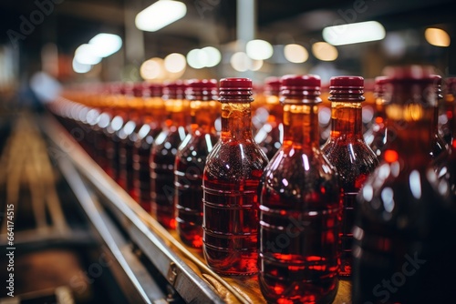 Soda in glass bottles production line