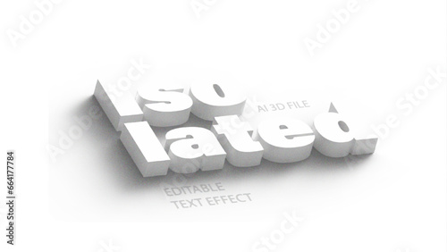 3d isolated editable text effect