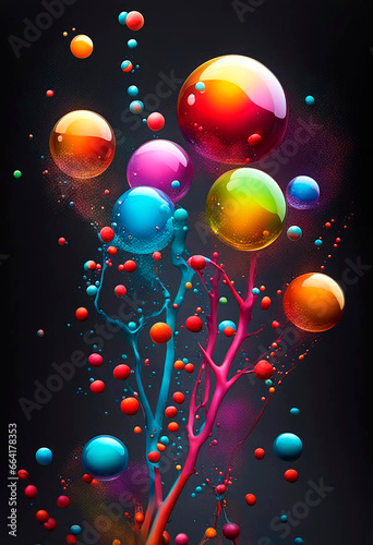 Burbujas de Colores (ID: 664178353)
