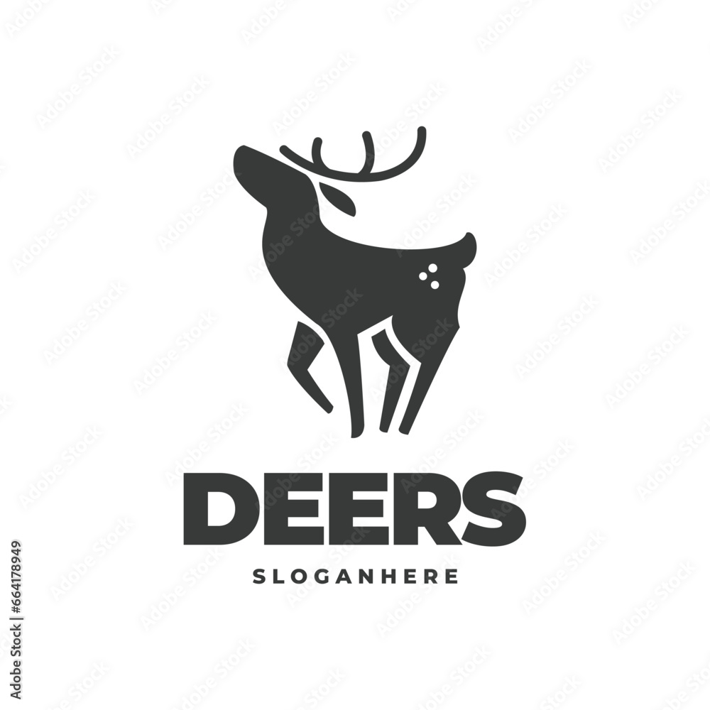 deer modern logo vector deer modern logo vector