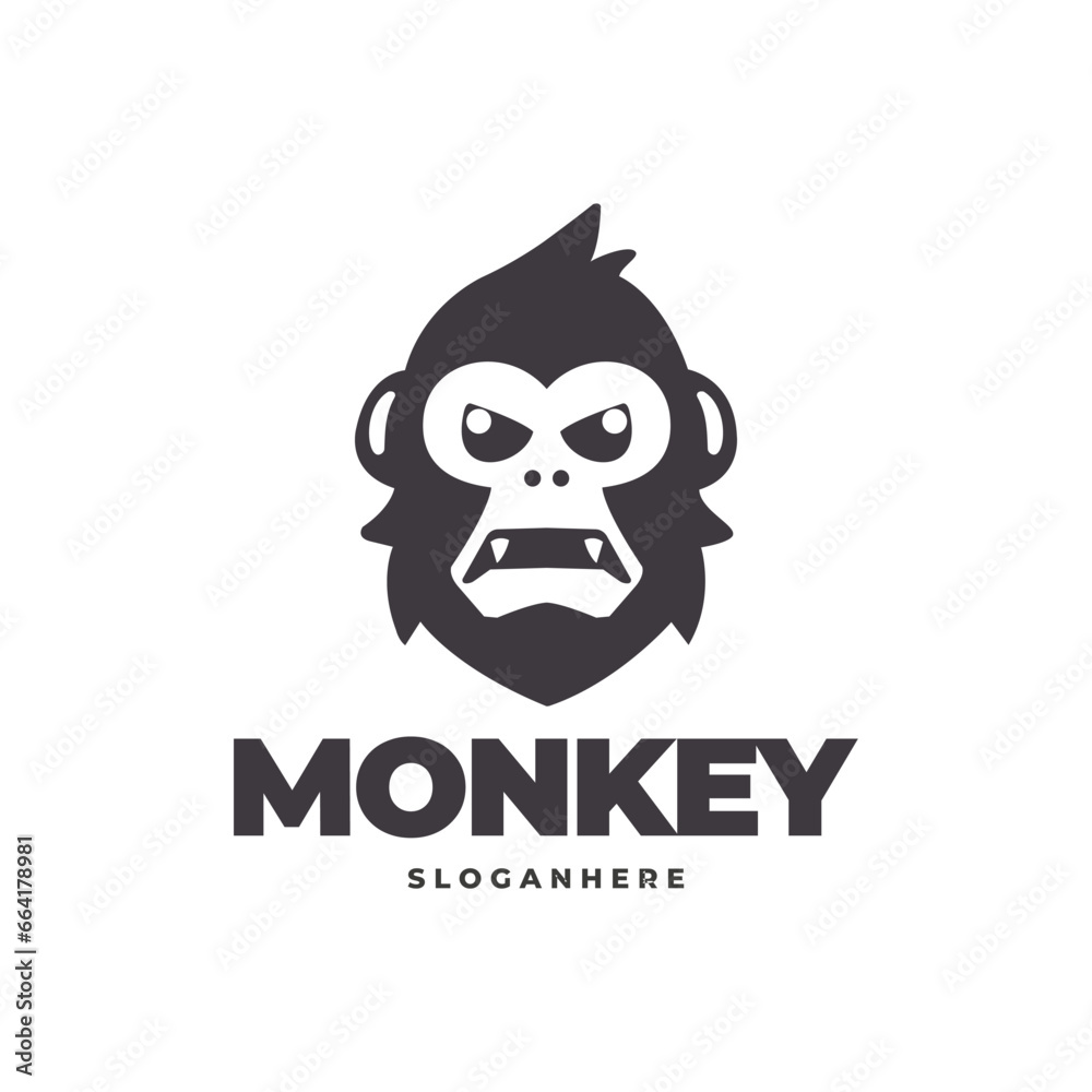 Monkey fun modern logo vector Monkey fun modern logo vector