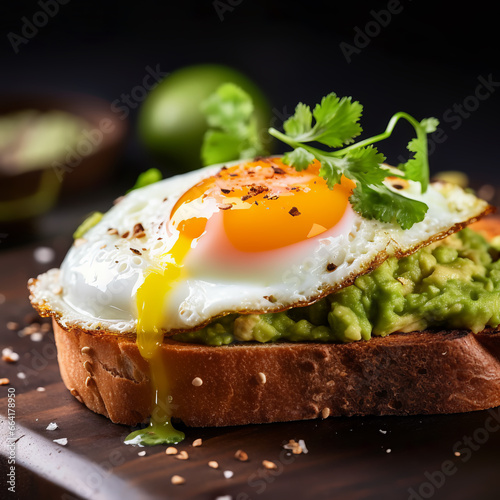 Toast with Guacamole and Fried Egg: A Breakfast Bonanza