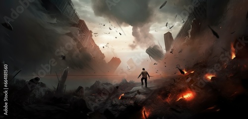 World Collapse. Doomsday Scene in a Digital Painting. © Anny
