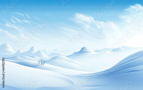 Snowdrift sunny landscape, copy space. © your_inspiration