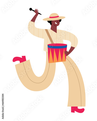 petronio alvarez festival man with drum