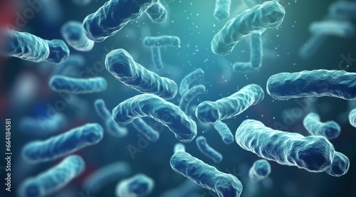 Legionella pneumophila Bacteria. Medical 3d illustration.