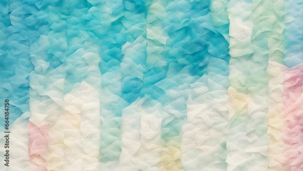 Obraz premium カラフルな和紙が重なった背景 テクスチャ 生成ai