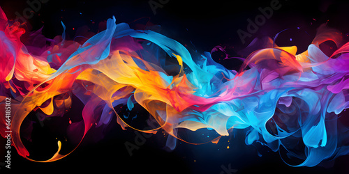 abstract glowing plasma colourful art background banner