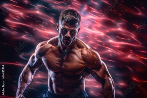 Strong athlete portrait. Strength, resistance and determination concept. © Summit Art Creations