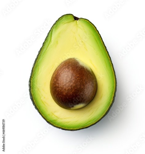 Avocado on white background.