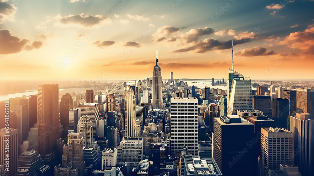 New York Cityscape Tourism Concept Photograph New York - obrazy, fototapety, plakaty 