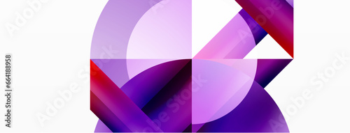 Minimalist marvel - squares and circles unite in harmonious geometry. Muted tones weave serene backdrop where structured tiles form dance of timeless elegance, epitomizing modern simplicity