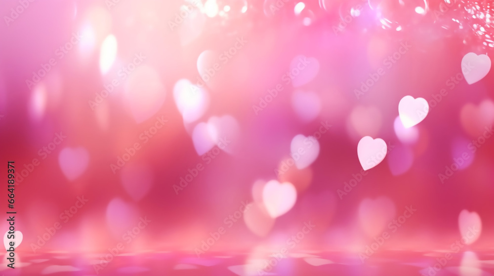 Luxury Pink Blur Abstract Background with Bokeh Light