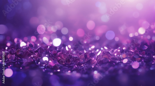 Amazing Purple Glitter Lights Background Defocused