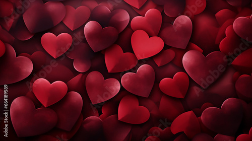 Fantastic Red Hearts Background