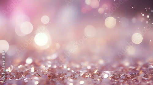Fantastic Silver and Pink Glitter Vintage Lights Background