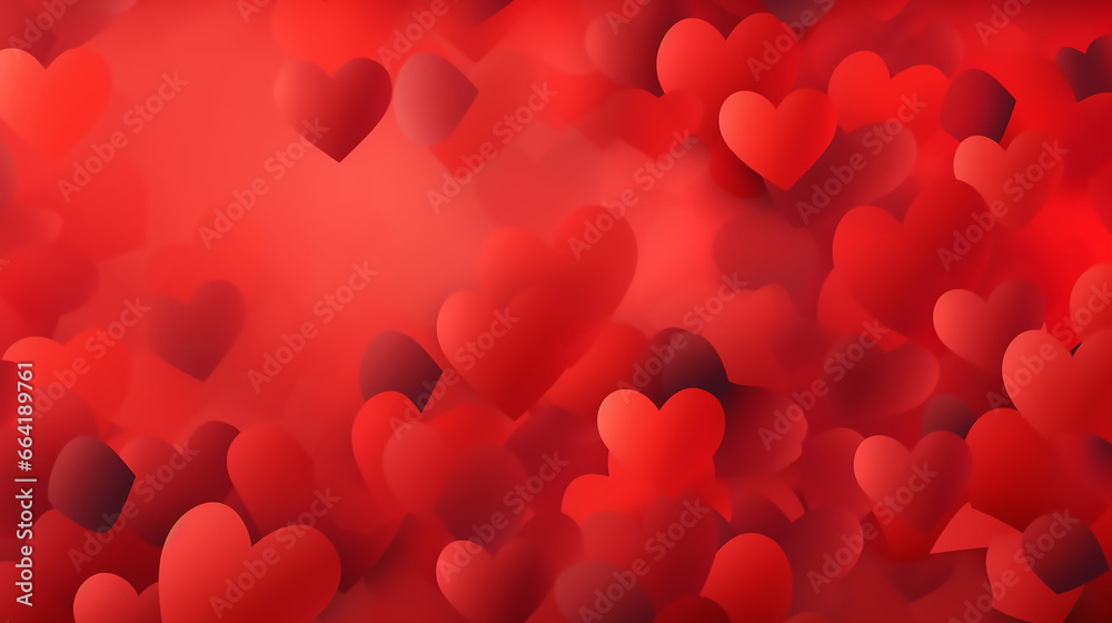 Beautiful Valentines Day Abstract Background Banner Panorama