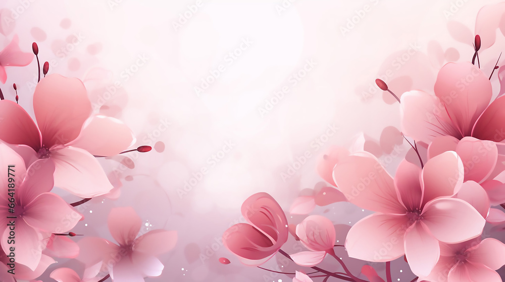 Amazing Pink Floral Bokeh Background