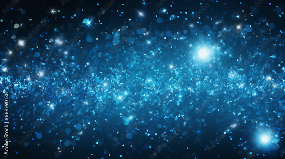 Blue Sparkle Glitter Abstract Background