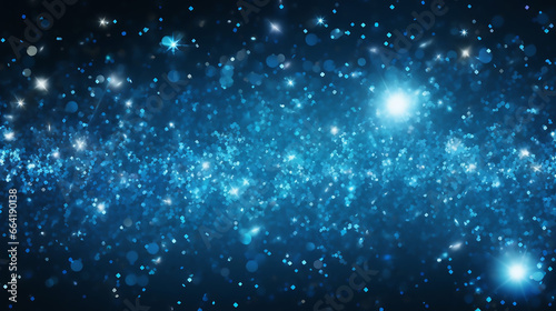 Blue Sparkle Glitter Abstract Background