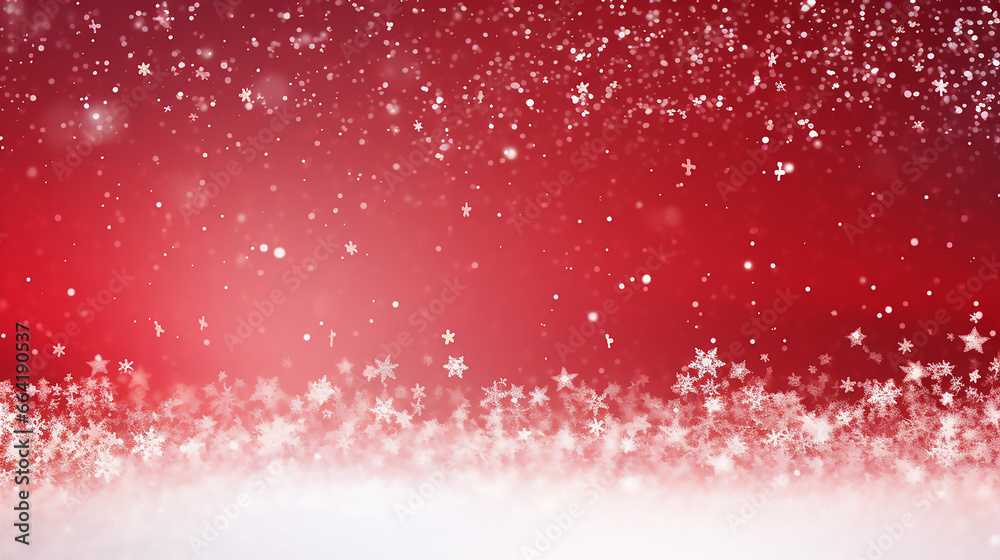 Beautiful Red Christmas Background and White Snow Beautiful Red Christmas Background and White Snow