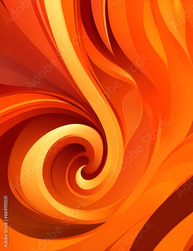 Orange waves vertical abstract background